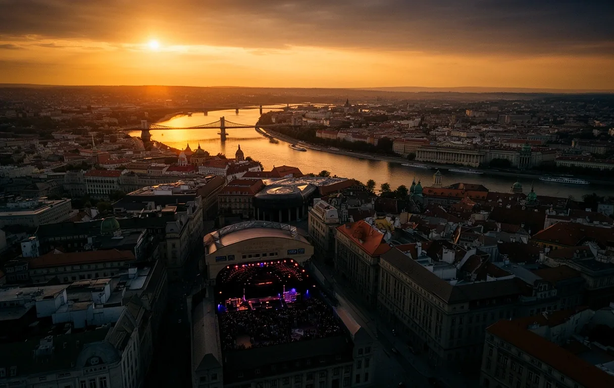 Budapest horizont alkonyatkor