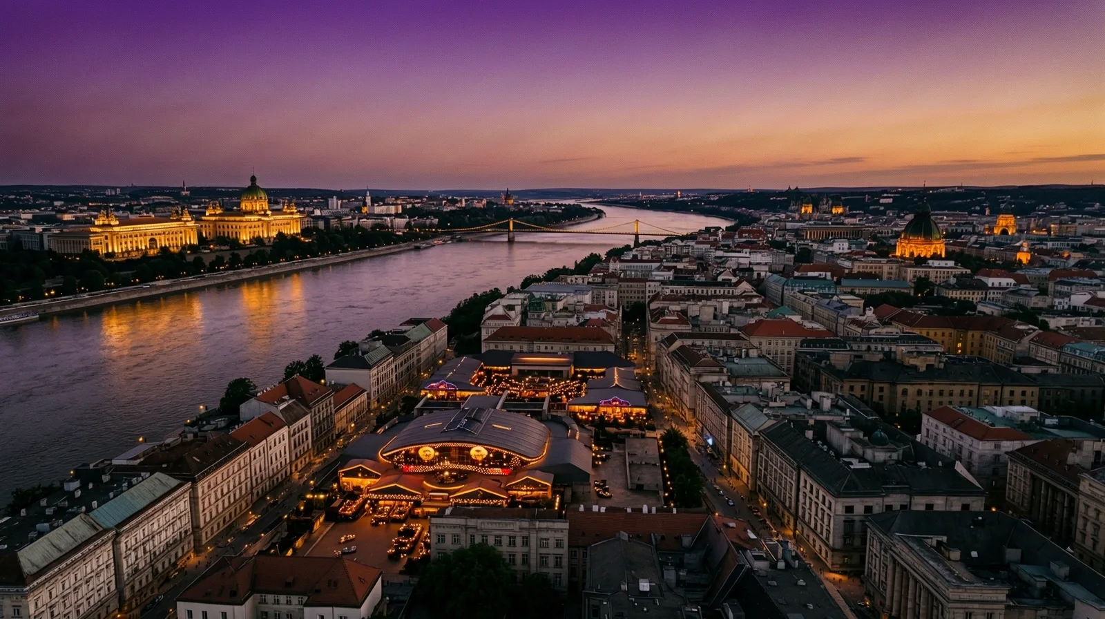 Budapest horizont az alkonyatban